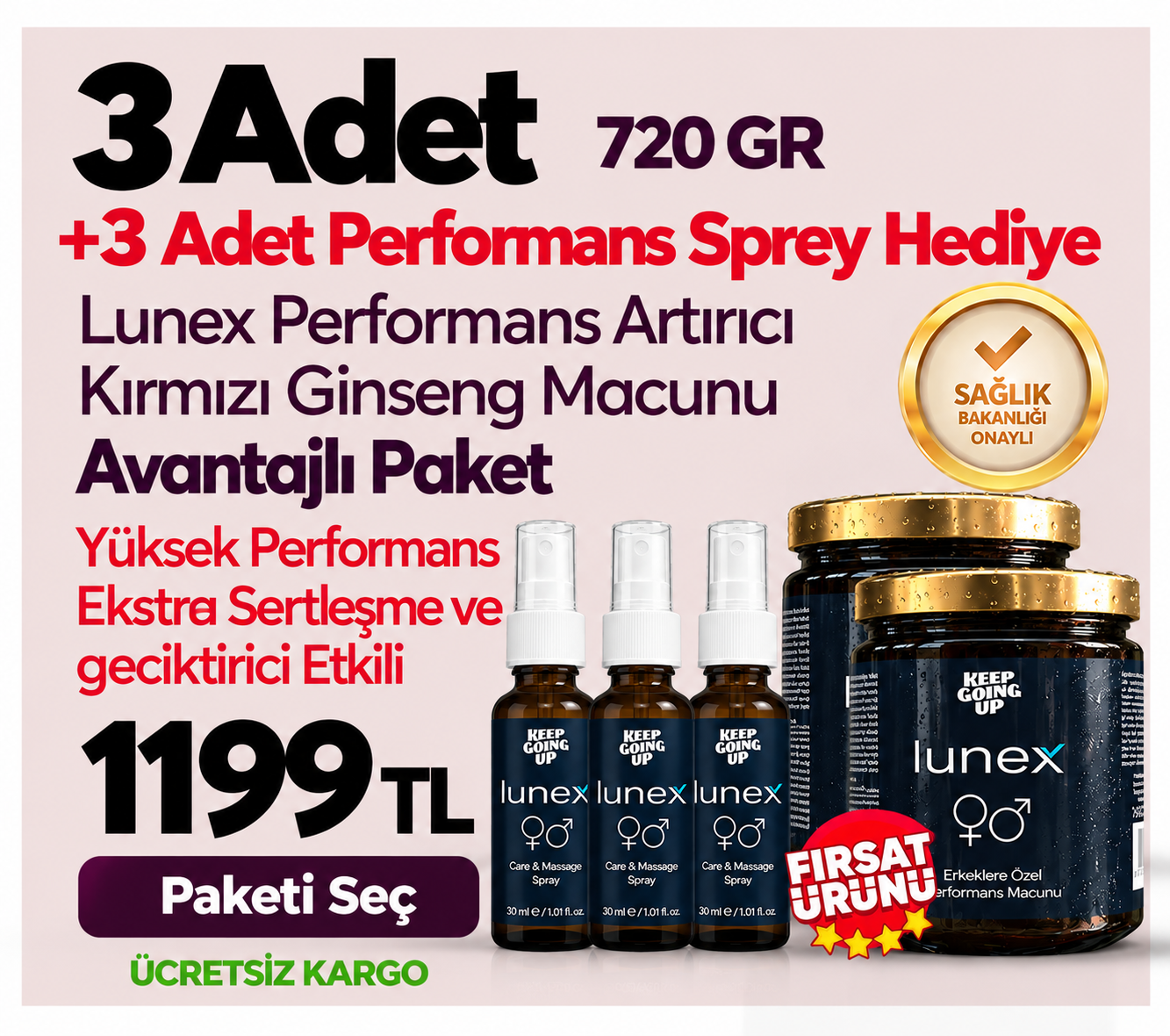 3 Adet + Sprey Hediye - 1.199 TL